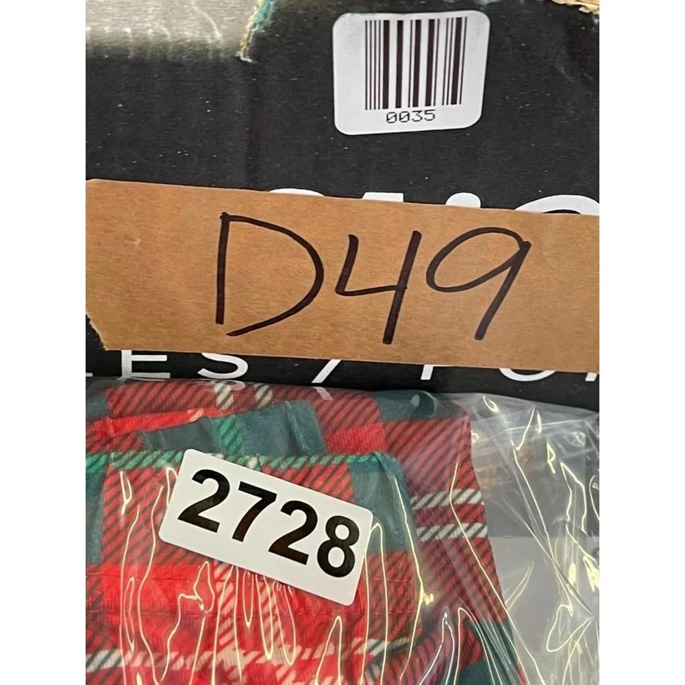 Kids Christmas Pajama Set Black Believe Magic Top Red Green Plaid Pants 8-10
